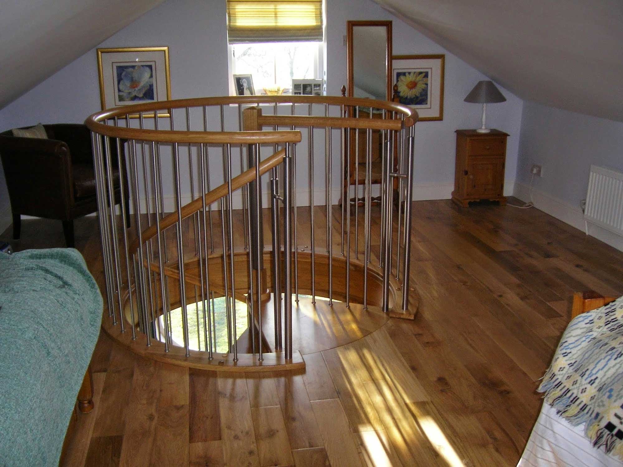 E Augustus Bespoke Furniture & Joinery spiral staircase
